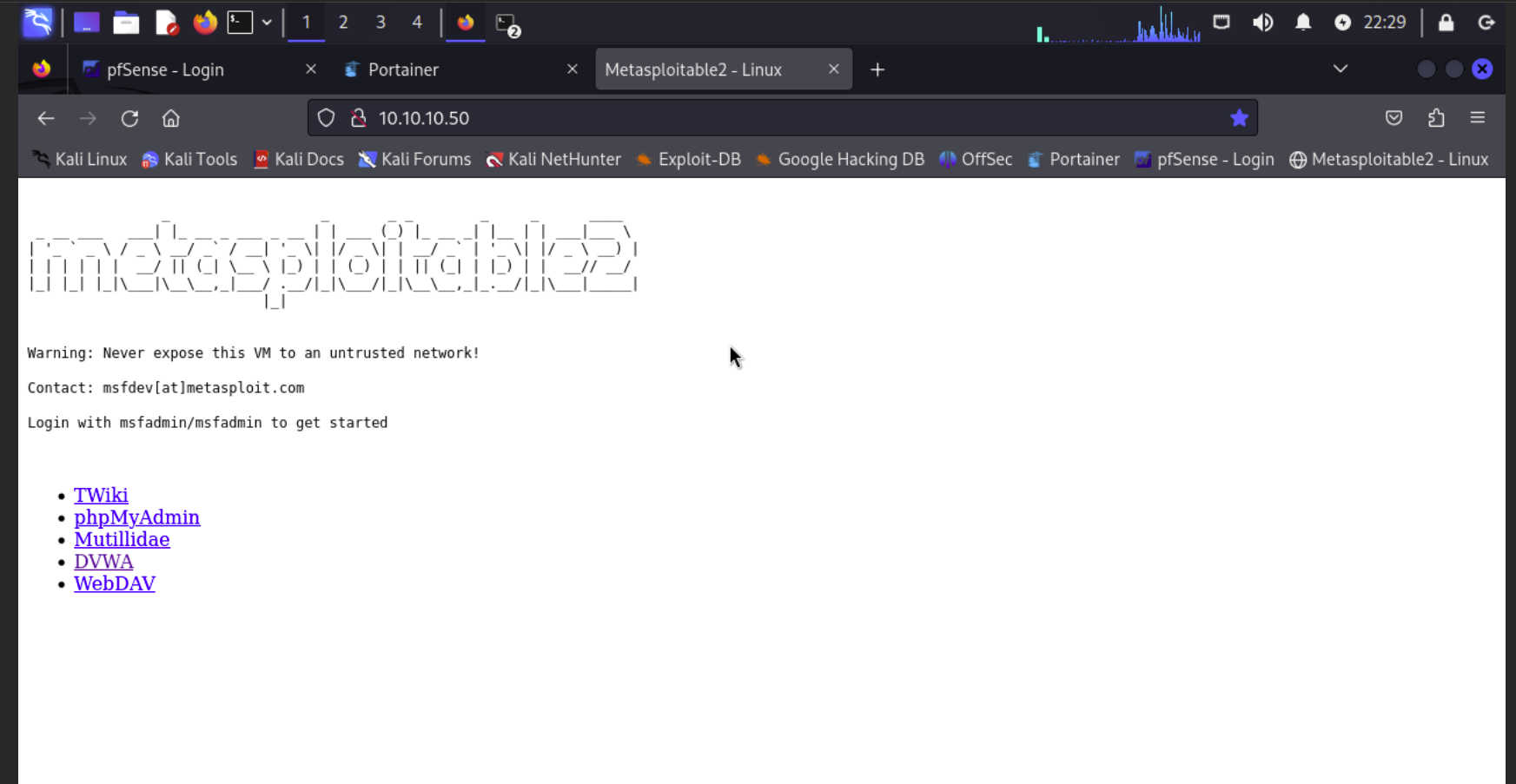 Metasploitable 2 Web Test