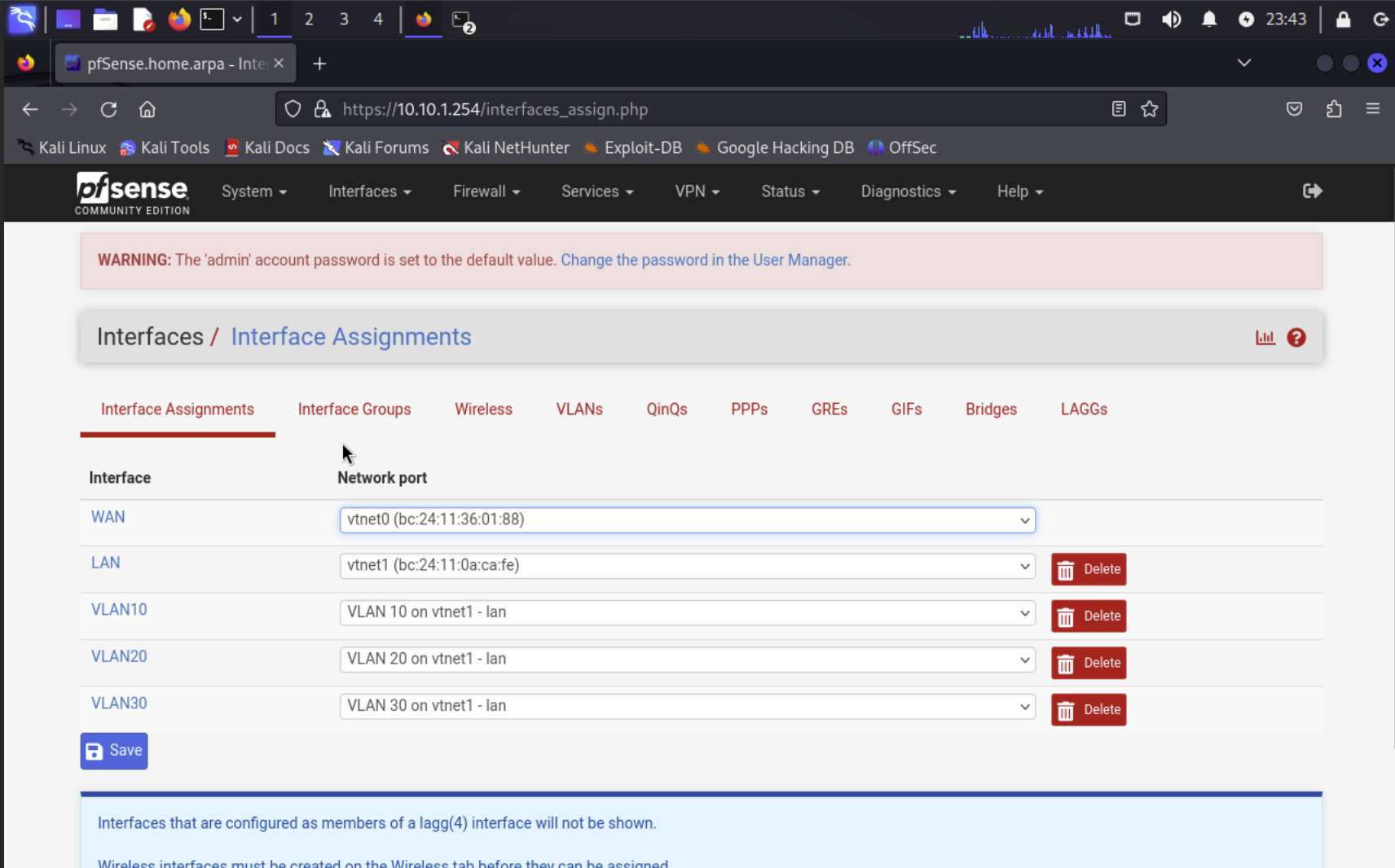 pfSense Configuration
